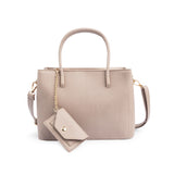 Pink Textured Polyurethane Tote Bag