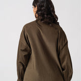 drop-shoulder corduroy shirt