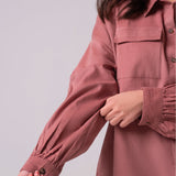 drop-shoulder corduroy shirt