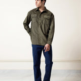 Regular fit corduroy shirt