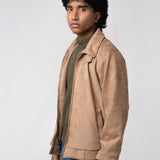 Zipper Suede Jacket