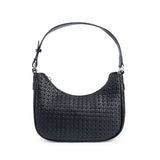 Black Textured Travel Shoulder Bag
