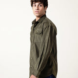 Regular fit corduroy shirt