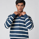 Yarn-dyed Johnny Collar Sweater