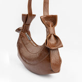 Brown Korean-Inspired Dumpling Shoulder Bag