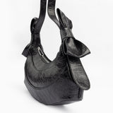 Black Korean-Inspired Dumpling Shoulder Bag