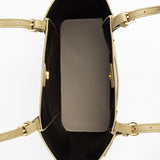 Olive Structured Tote Bag with Detachable Pouch