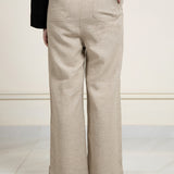 Wide-legged textured Trousers