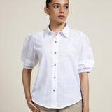 Basic Balloon Sleeve Shirt