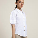 Basic Balloon Sleeve Shirt