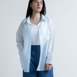 Folk Printed Baggy Shirt with Camisole
