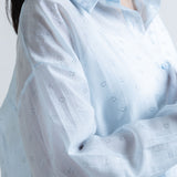 Folk Printed Baggy Shirt with Camisole