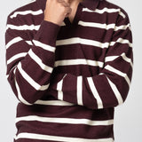 Yarn-dyed Johnny Collar Sweater