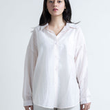 Folk Printed Baggy Shirt with Camisole