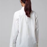 Poplin Cotton Pleated Shirt