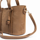 Brown Chic Tote with Tassel Detailing