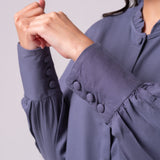 Crepe top button down shirt