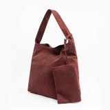 Maroon Bucket Bag in 100% Bovine Leather