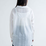 Folk Printed Baggy Shirt with Camisole