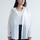 Folk Printed Baggy Shirt with Camisole