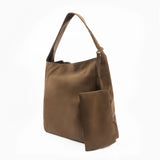 Brown Bucket Bag in 100% Bovine Leather