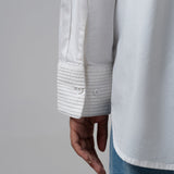 Poplin Cotton Pleated Shirt