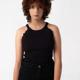Halter Ribbed Tank Top