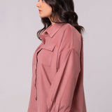 drop-shoulder corduroy shirt