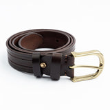 Classic Belt with Antique Brass Buckle