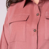 drop-shoulder corduroy shirt