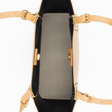 Beige Structured Tote Bag with Detachable Pouch