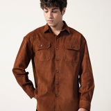 Regular fit corduroy shirt