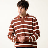 Yarn-dyed Johnny Collar Sweater