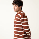Yarn-dyed Johnny Collar Sweater