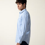 Half Chambray Collar Shirt