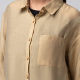 Crepe Button down shirt