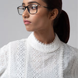 Crochet Cotton Embroidered Shirt
