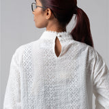 Crochet Cotton Embroidered Shirt