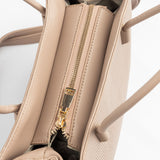 Pink Textured Polyurethane Tote Bag