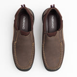 SLIP-ON BROWN CASUAL SHOES