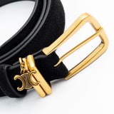 Suede-Finish Artificial Leather Belt