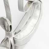 Silver Korean-Inspired Dumpling Shoulder Bag