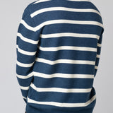 Yarn-dyed Johnny Collar Sweater