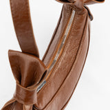 Brown Korean-Inspired Dumpling Shoulder Bag