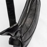 Black Korean-Inspired Dumpling Shoulder Bag