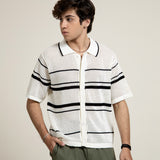Knitted Button Down Polo