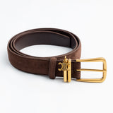 Suede-Finish Artificial Leather Belt