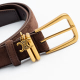 Suede-Finish Artificial Leather Belt