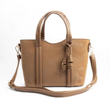 Brown Chic Tote with Tassel Detailing