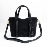 Black Chic Tote with Tassel Detailing